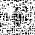 Monochrome overlay texture of rough canvas fiber. Burlap seamless checkered pattern. Black and white dot lattice fabric. Vector Royalty Free Stock Photo